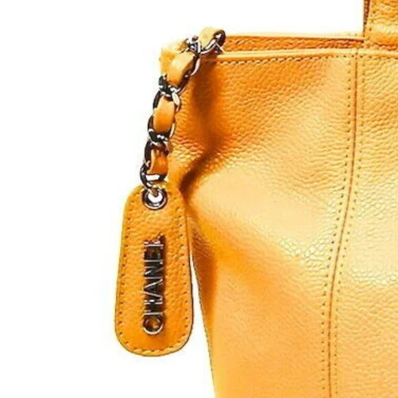 SALE! RARE Chanel Caviar CC Logo Shopping Tote bag Handbag Shoulder Bag - Picture 7 of 15